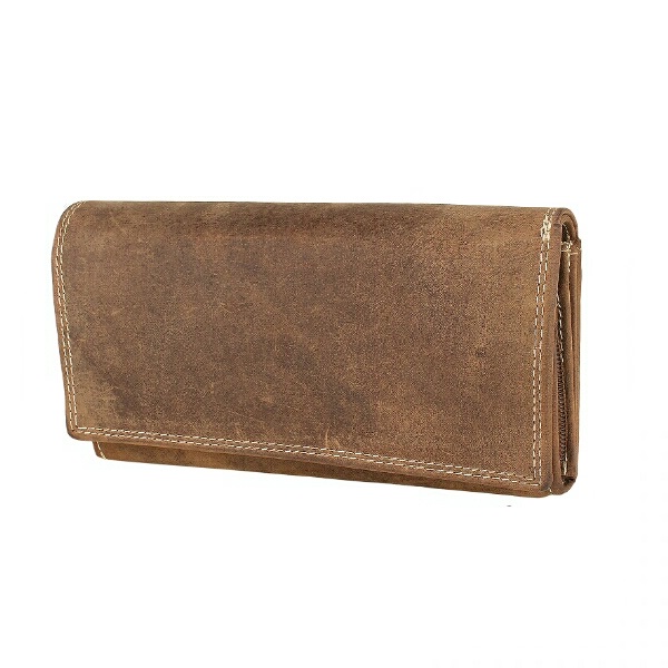 Ladies RFID Blocking Wallet Compact Lightweight Soft Genuine Hunter Leather Purse